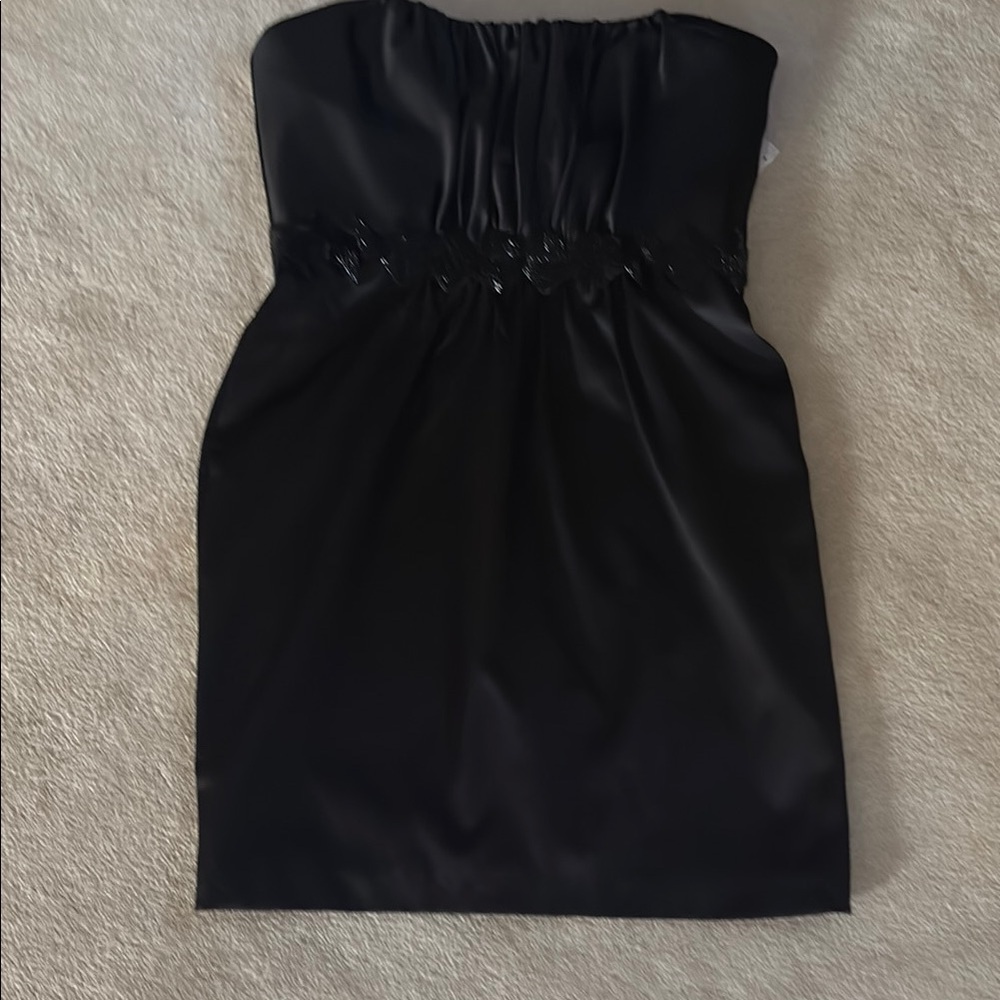 Black Ruched Pleated Sheath Dress for Cocktail